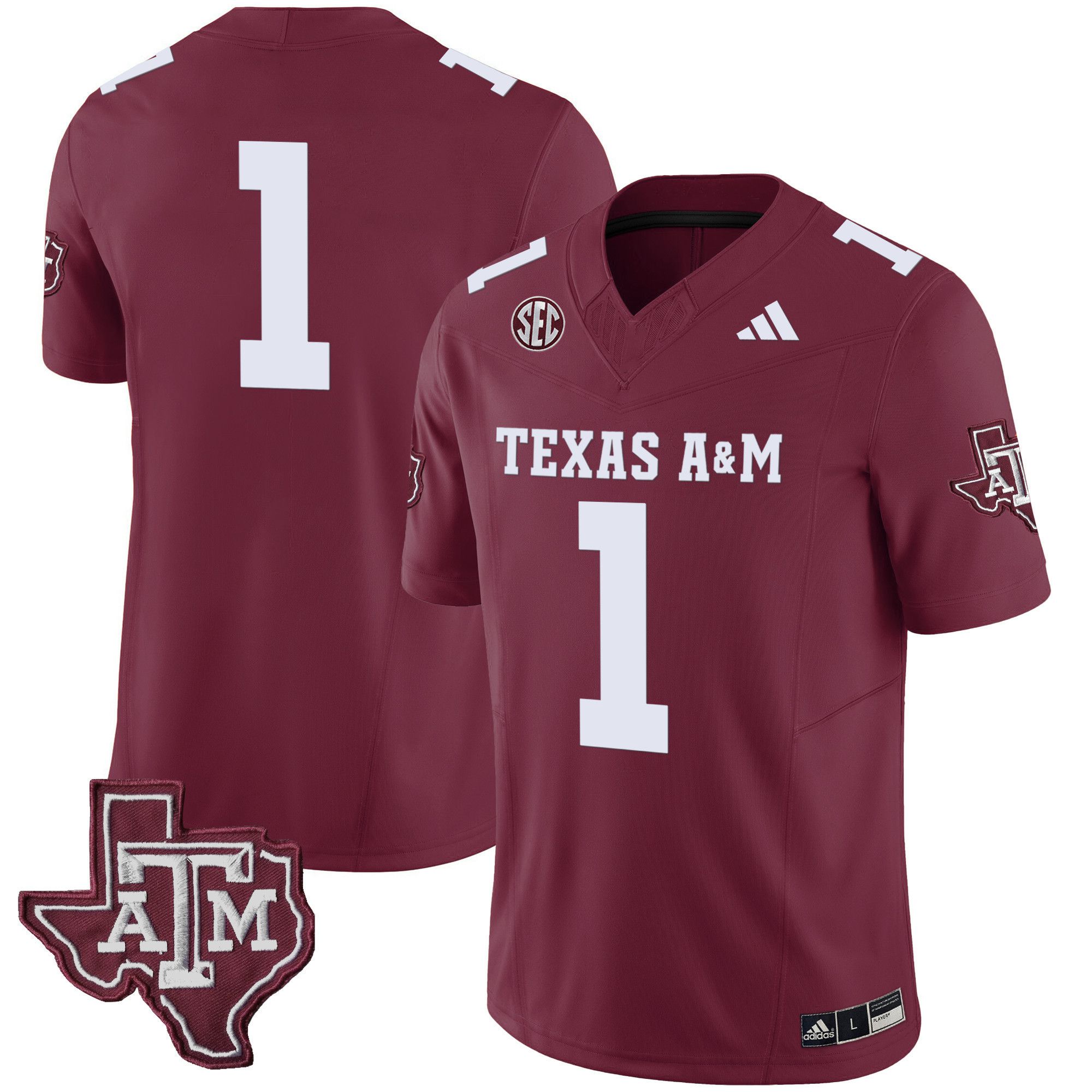 Men Texas A&M Aggies #1 No Name Red 2024 Vapor Limited NCAA Jersey style 1->indianapolis colts->NFL Jersey